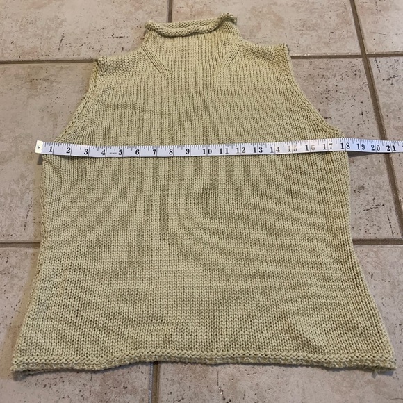 Vintage Jessica Sport Knit Sleeveless Mock Neck Sweater Top M/M - Picture 3 of 5